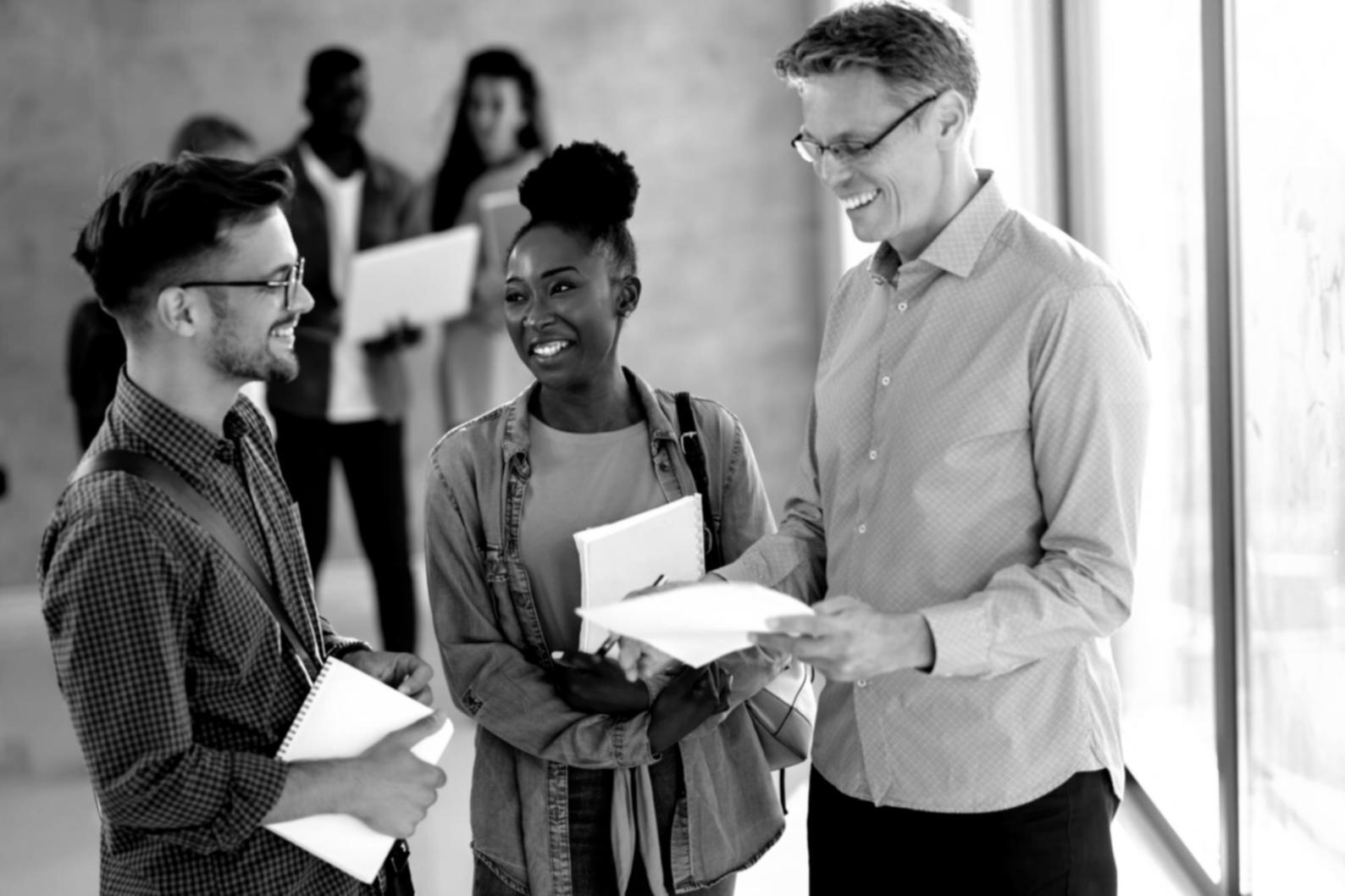 Small group session on debt management and savings planning strategies